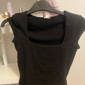 Garage Black Fitted Bodysuit Top